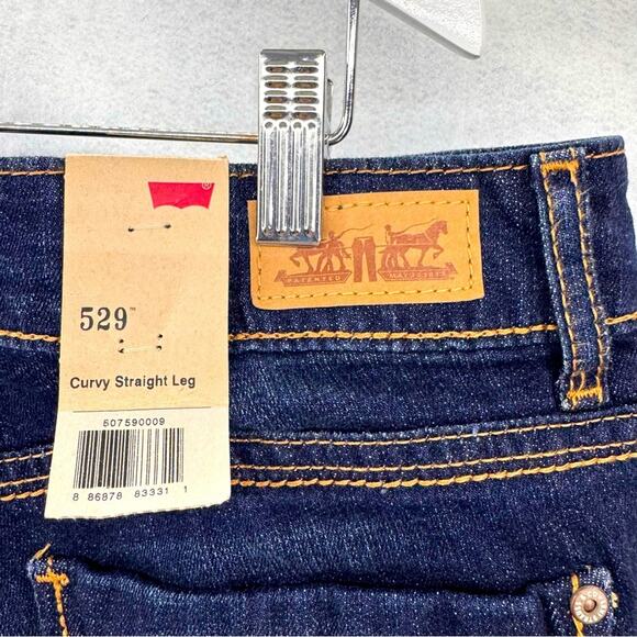NWT Levi’s 529 Stretch Mid-Rise Curvy Straight Leg Jeans size 16S/33 - Picture 3 of 7